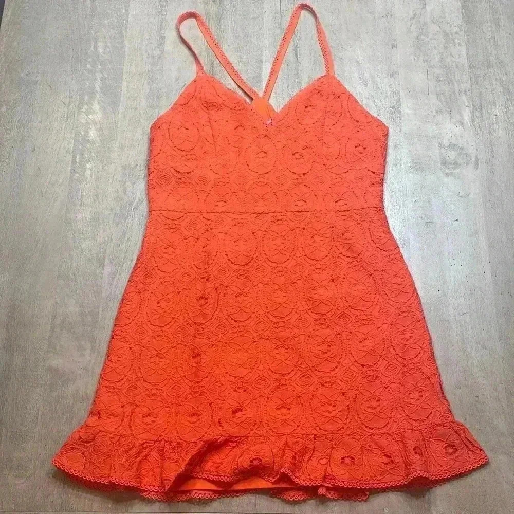 Betsey Johnson dress, size Large, eyelet and fully lined, NWT